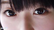 Black fringe and dark eyes