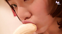 Sucking banana