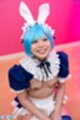 Maid on her knees small breasts exposed