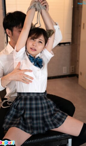 Kogal Nagi Tsukino in uniform has panties lowered and fingered from behind