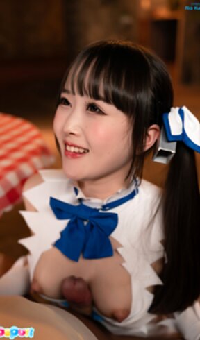 Ria Kurumi on her knees giving breast sex and milking cum from cock