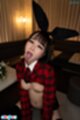 Ria kurumi seated tongue out