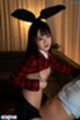 Bunny ears breasts exposed riding cock