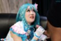 Looking up giving handjob