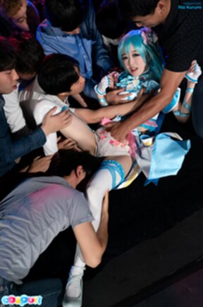 Ria Kurumi spit roasted and receives facial cumshot