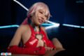 Nagi tsukino kneeling looking up
