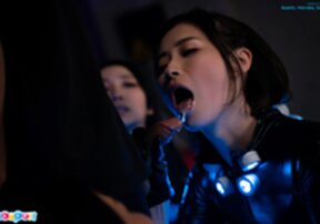 Asami Kondo and Haruka Suzuno sucking cock with Saki Kawanami