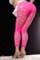 Leaning forward nice ass in pink leggings high heels