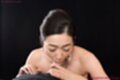 Kneeling nude sucking cock cumming in her mouth