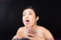 Enami ryu kneeling mouth open cum in mouth holding spent cock