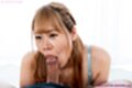 Yuu sucking cock head cum in her mouth