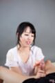 Shirayuki yuka kneeling looking down holding cock