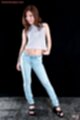 Wearing jeans high heels
