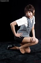 Hand on hip high heels