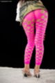Kazuki yuu in pink pantyhose bending over wearing short skirt high heels.jpeg