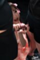 Milking cum from cock looking up
