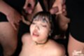 Men cumming on her face bukkake facials