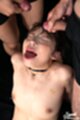 Tsukino nagi naked face upturned head back bukkake facial cumshots small tits