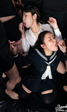 Tutor Aida Miku watching kogal Hayase An receive bukkake facials