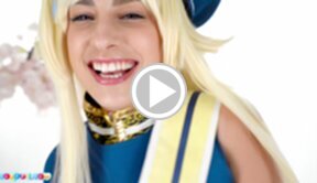 Cop Kristen Scott lowers shorts and masturbates with vibrator