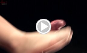 Sakurai Ruru in stockings and garter belt giving footjob